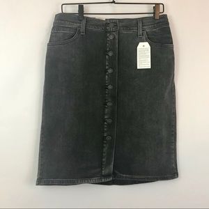 NWT Levi’s Button Up Grey Denim Pencil Skirt